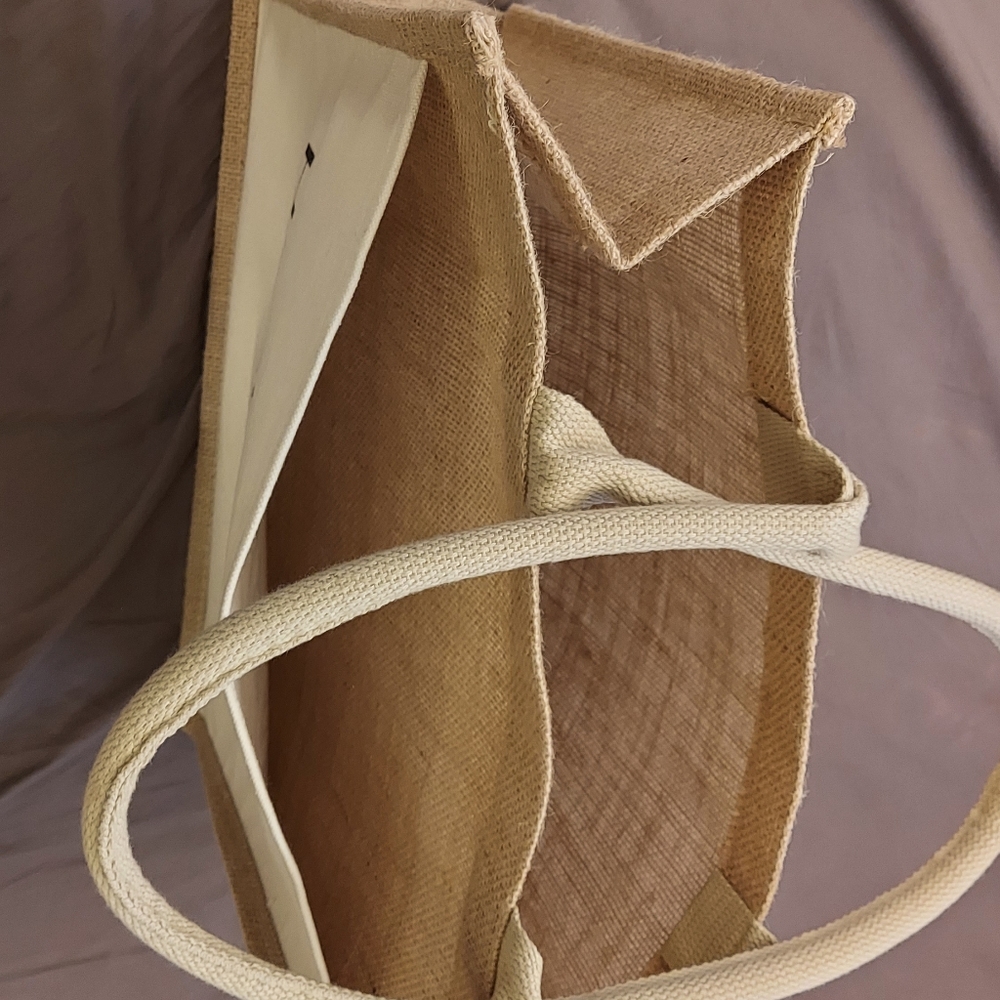 HELLO VACA BURLAP TOTE BAG - Picture 5 of 6